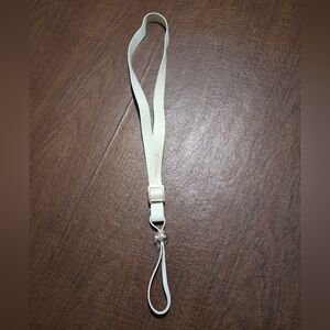 NWOT - Chic Cream Lanyard with Gold Details